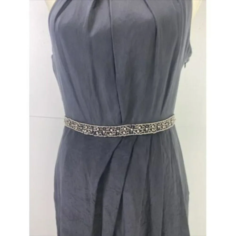Forever New Size 10 Women's Dress Black Party Cocktail Beaded 100% SILK - Picture 3 of 12